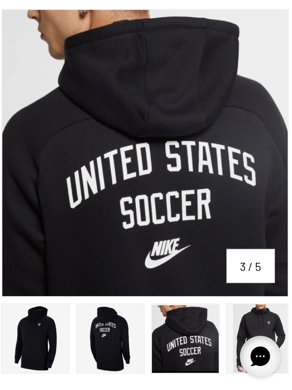 Nike US Soccer USMNT black hoodie